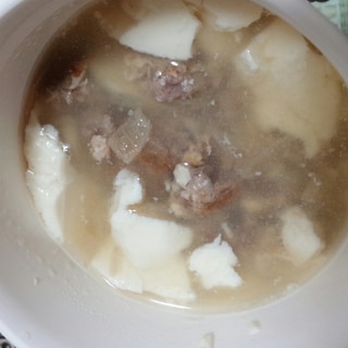 【離乳食後期～】挽き肉と豆腐のスープ